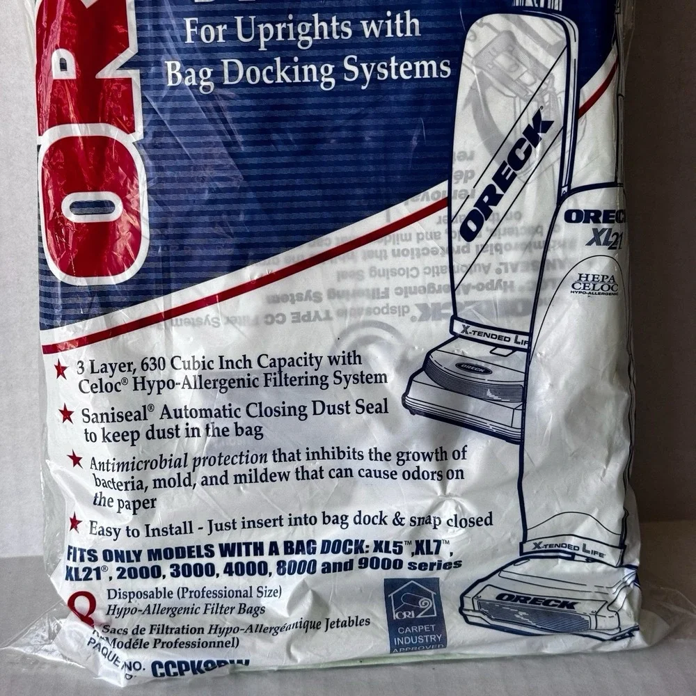 Oreck TYPE CC VACUUM BAGS TO FIT XL UPRIGHTS Vacuum NEW